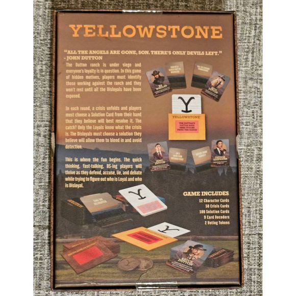 Yellowstone A GAME OF LOYALTY DECEPTION & PROTECTING THE DUTTON RANCH Card Game - Picture 4 of 4